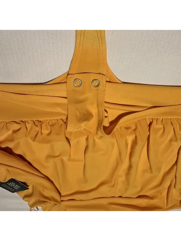 Express Yellow Sleeveless Halter Top Bodysuit Sz L Large $58 - Image 8