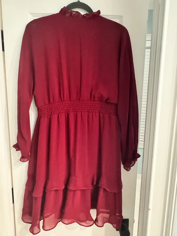 Women’s Burgundy Cocktail Dress - Image 4
