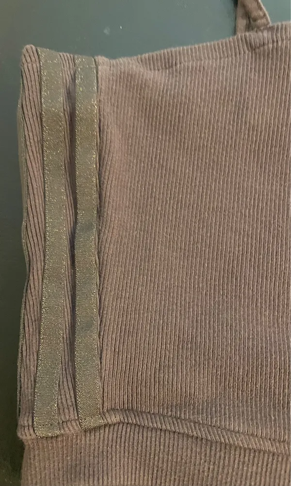 Adidas Brown Crop Tank Top Bra Women Large Athletic Athleisure Gym Activewear - Image 6