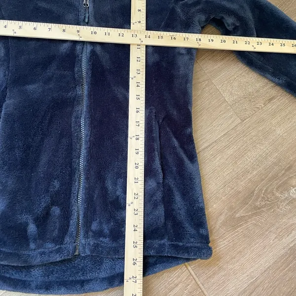 32 Degree HEAT Full Zip Fuzzy Jacket Blue Pockets Soft Women’s Size M - Image 5