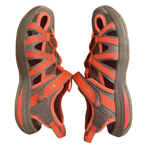 Teva Rosa Women’s 7 Gray Coral Closed Toe Hiking Water Sport Sandals - Image 7