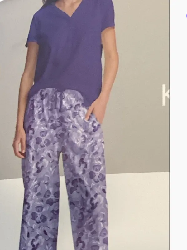 Karen Neubueger 100% cotton 2 Piece Pajama Set, Purple, size Small, NEW NWT - Image 4