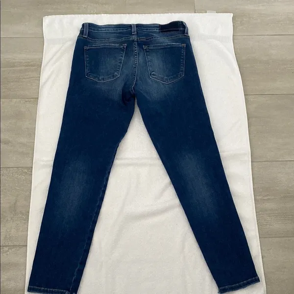 Vervet Flying Monkey Mid Rise Ankle Crop Raw Hem Skinny Jeans - Image 5