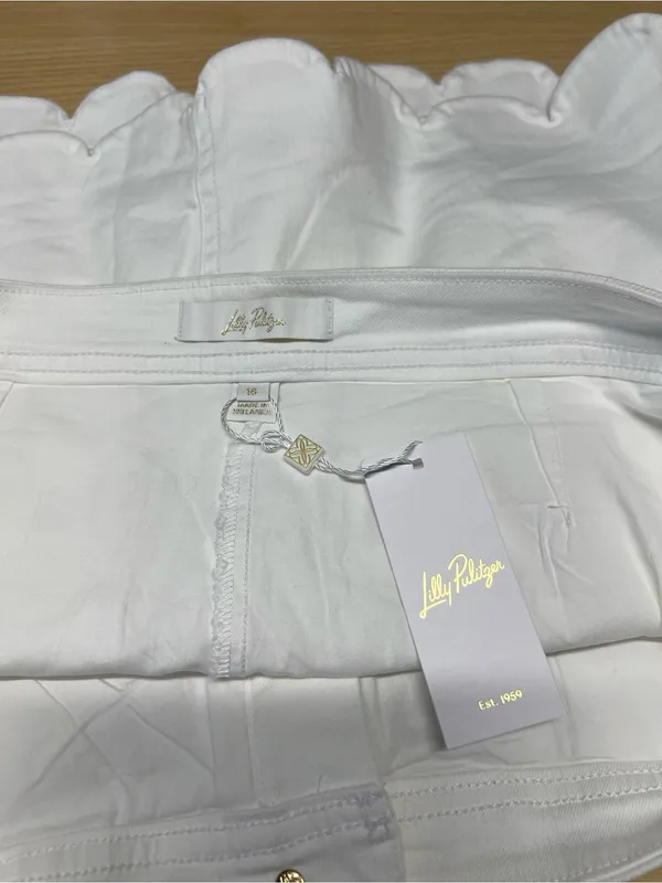 Lilly Pulitzer Colette Denim Skort Resort White Size 16 NWT - Image 10
