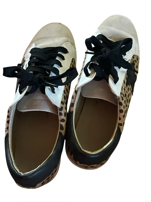 Women's Boutique CCOCCI Marcie Cheetah Star Lace Up Platform Sneakers - Image 8