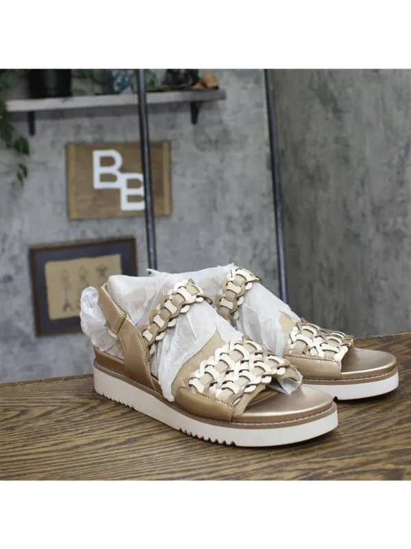 NWT Easy Spirit Warna Woven Slingback Sandal SEWARNA3 Gold Multi 9M - Image 7