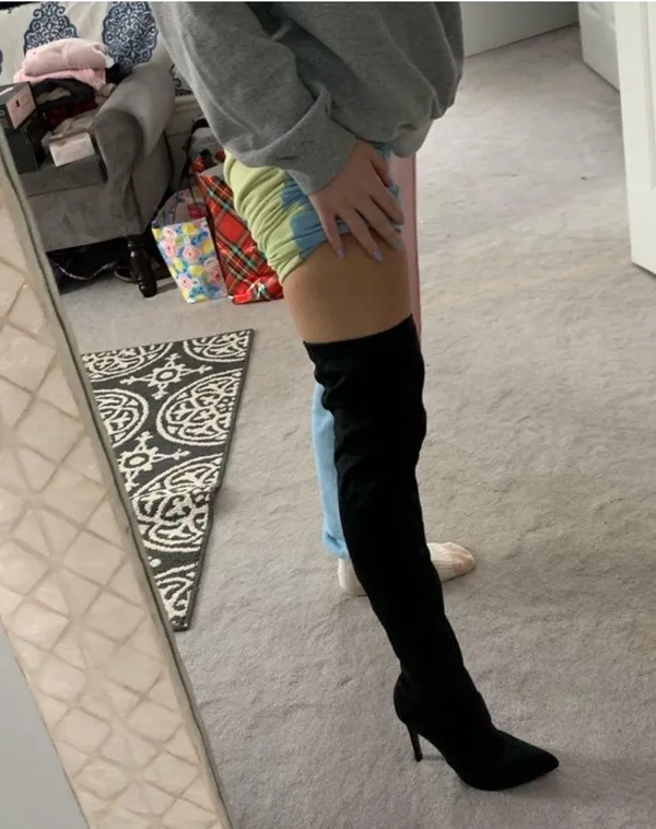 SO Over Knee Black Boots - Image 3