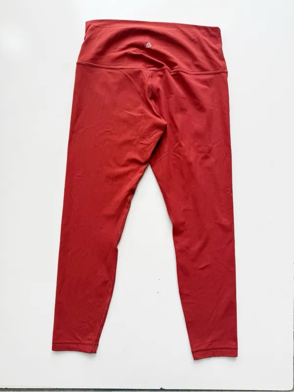 lululemon Align Ribbed High-Rise Pant 25" Cayenne Size 10 - Image 7