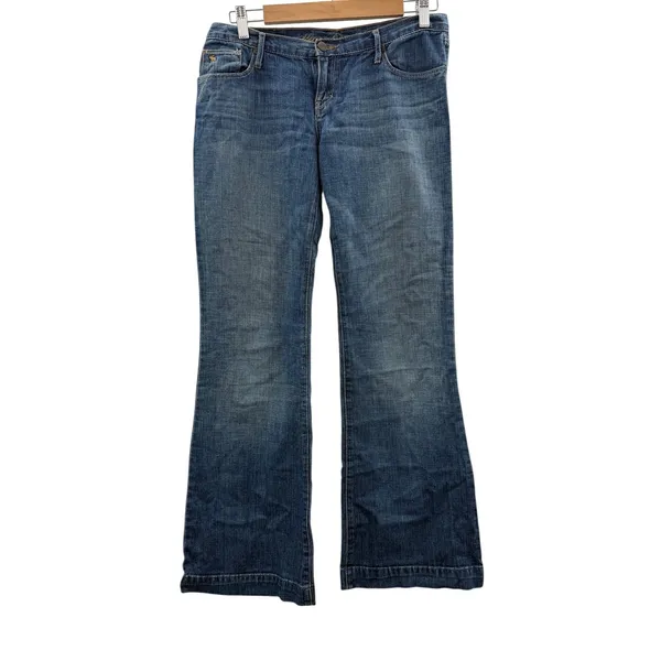 Vintage Y2K Abercrombie Flare Jeans Womens 4 Low Rise 100%‎ Cotton 2000s - Image 2