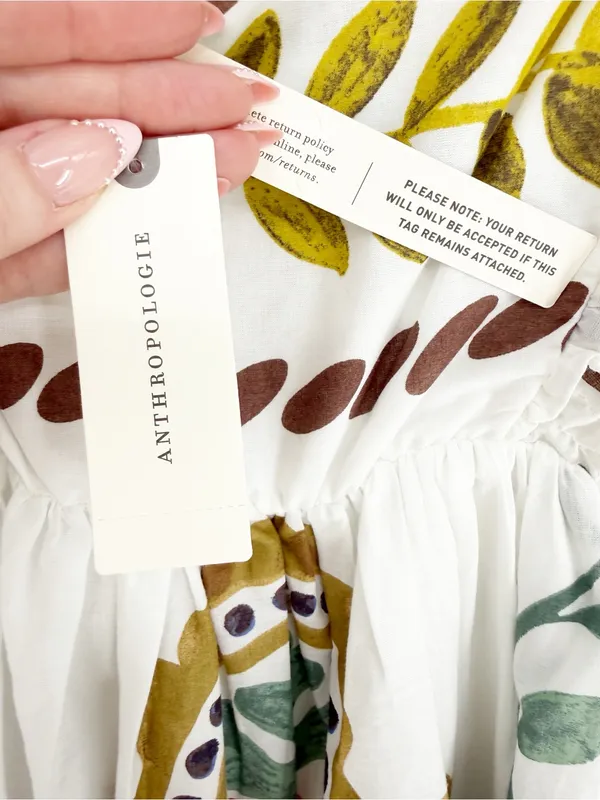 NWT Anthropologie Ruffle Sleeve Square Neck Mini Dress M - Image 8