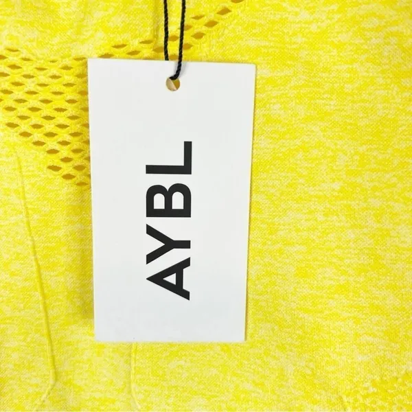 NWT AYBL Motion Cut Out Workout‎ Top Women's Size XS Yellow Gym Girl - Image 8