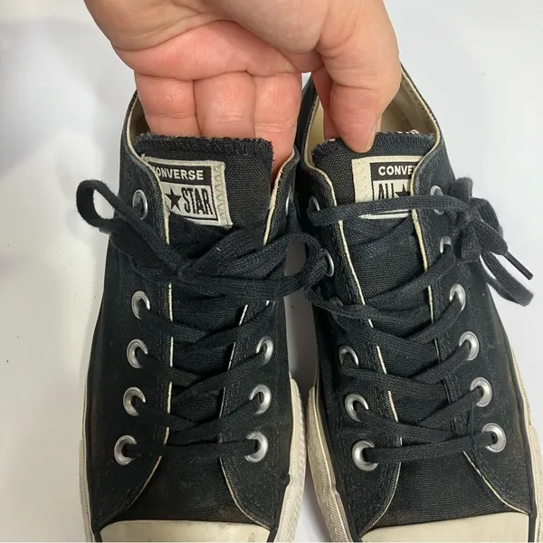 Converse black‎ canvas platform sneakers size 7 - Image 4