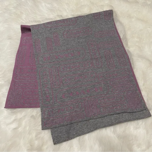 Coach Signature Logo Monogram Statement Scarf Y2K Nostalgia Winter Cozy - Image 2