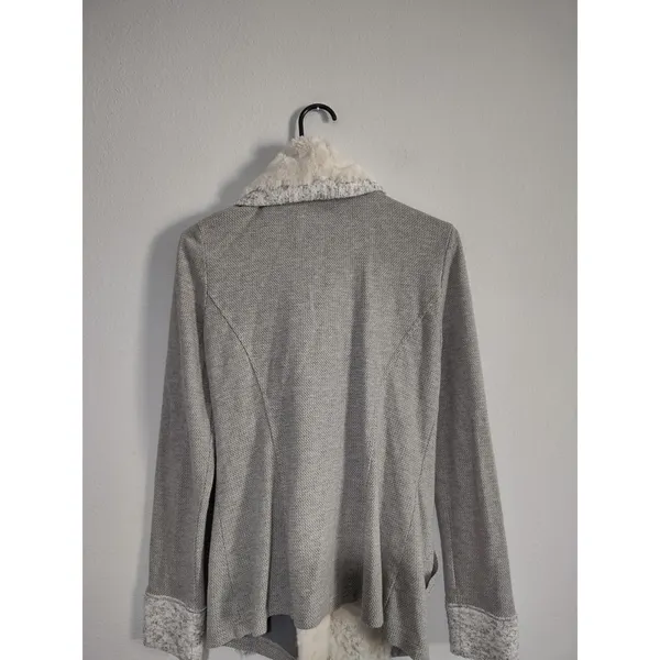 Anthropologie Saturday Sunday Ambrose Sherpa Knit Cardigan Gray Size M Pockets - Image 5