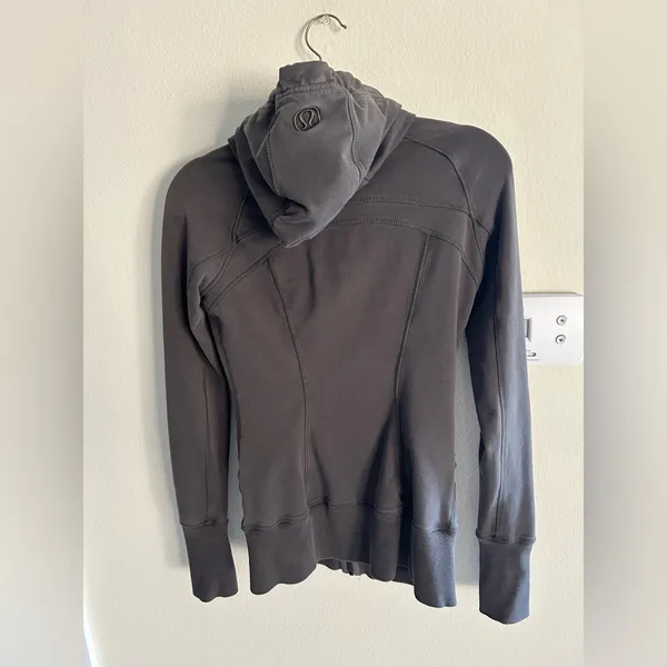 Lululemon vintage Y2K 90’s grey logo hooded scuba jacket 4​ - Image 6