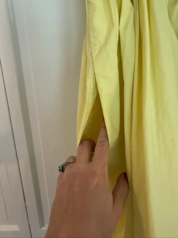 Carven made in Italy butter yellow knot front Aline dress small - Image 5