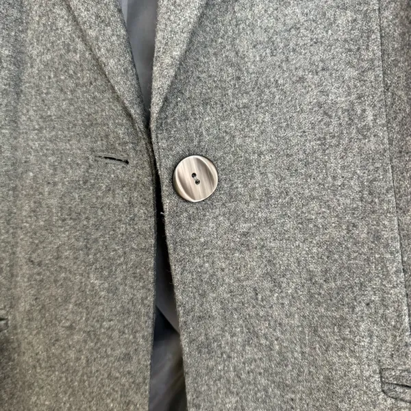 Sag Harbor Wool Blend Blazer Jacket In Dark Gray Pockets Button Women’s Size 12 - Image 4