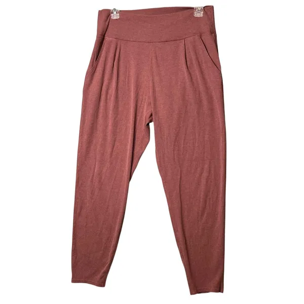 Vuori At Ease Pants Women's Sz Med Rosewood Ribbed Modal Athleisure Lounge Yoga - Image 3