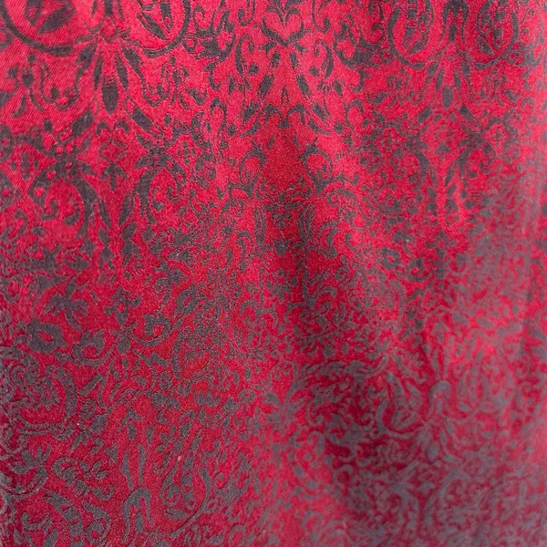 Y2K AGB Brocade Skirt Sz 6 Cherry Red Dark Academia Preppy Gothic Hong Kong 90s - Image 4