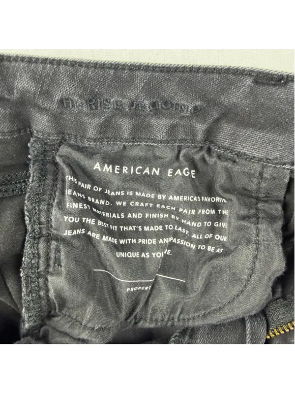 American Eagle Black High-Rise Next Level Stretch Jeggings 10 Short Denim Jeans - Image 5