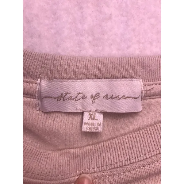 State of Mine Merry Plaid Graphic‎ Sweatshirt Womens XL Tan Christmas Pullover - Image 7