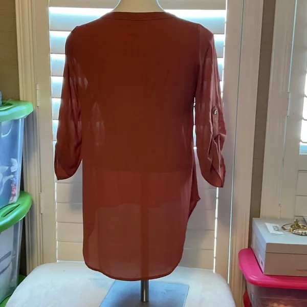 Wishful Park Rust V-Neck Blouse - Image 4