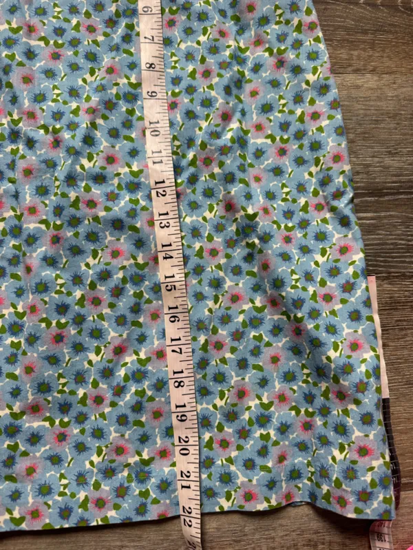 Boden Floral A-Line Skirt in Pastel Blue and Pink 6R - Image 4