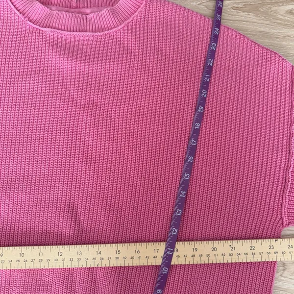 Aerie‎ Small Beyond Oversized Rib Tunic Sweater Pink Preppy Chic Lounge School - Image 8