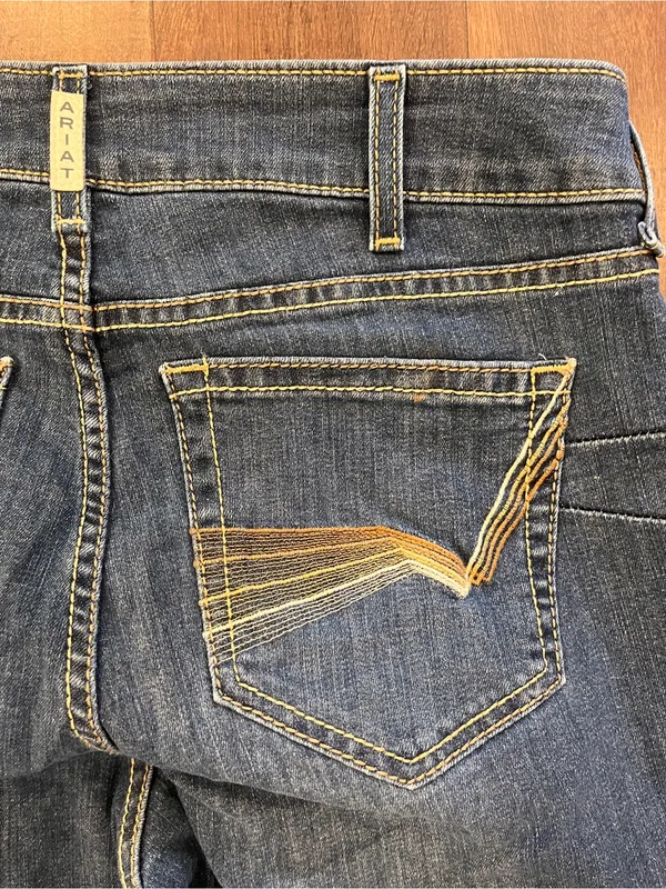 Ariat REAL Straight Leg Jeans Womens 31 XL Perfect Rise Analise Straight Leg - Image 6