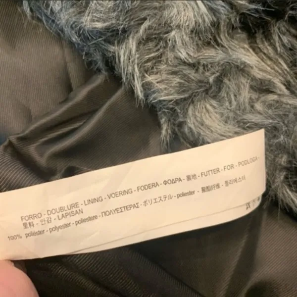 Zara tricolor‎ texturized faux fur jacket - Image 7