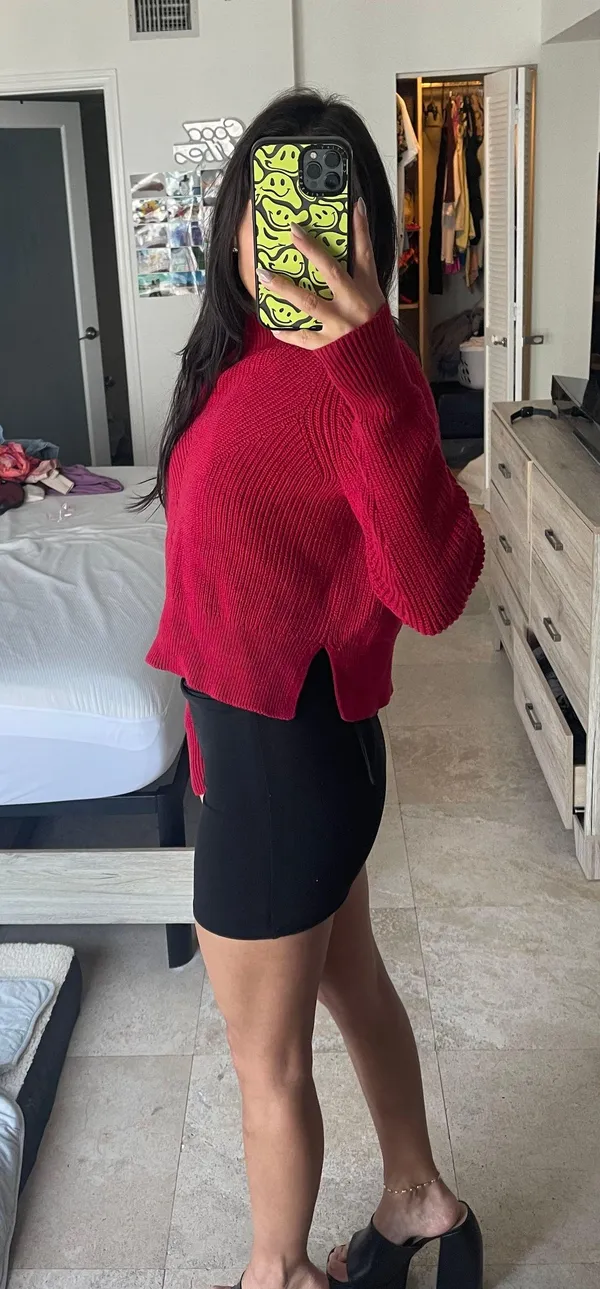 Cropped Sweater Red Size XS - Image 3