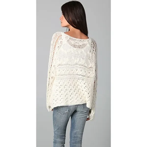 Free People‎ Pegasus Cream Sweater Size Medium - Image 2