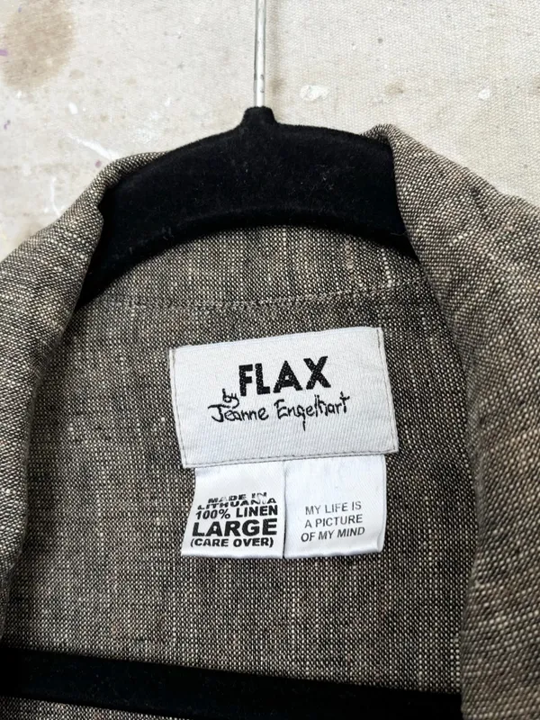 Flax Long Linen Chore Jacket - Image 2