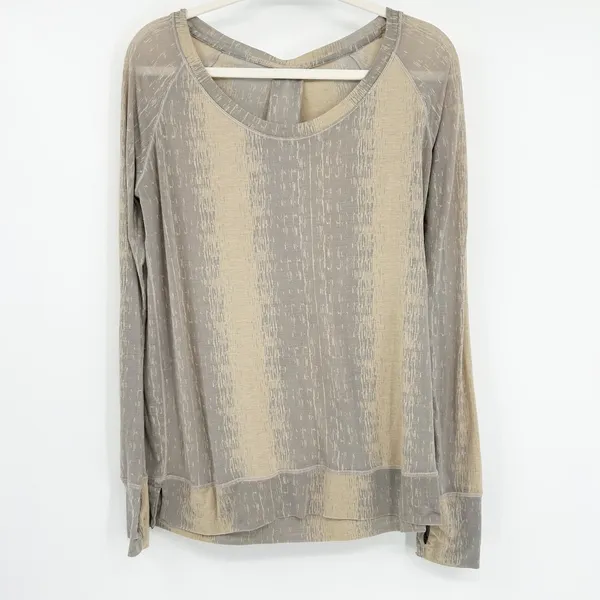 Lululemon Womens Salutation To Savasana Long Sleeve Lounge‎ Burnout Yoga Top - Image 3