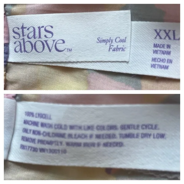Stars Above Pajamas Sleepwear 3 Piece Short Tee Set Shirt Yellow Floral XL/XXL - Image 11