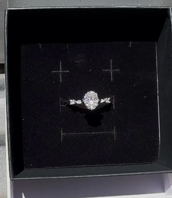 Ring Sterling Silver Moissanite - Image 5