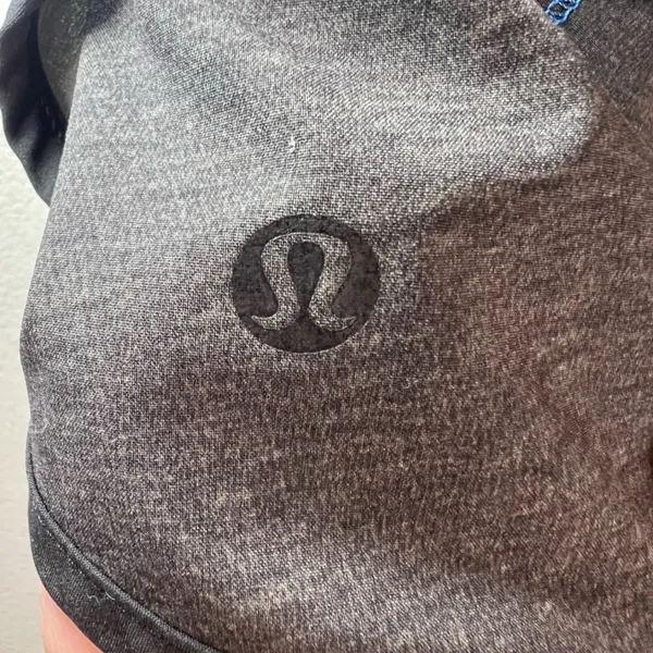 Lululemon 3" Speed Up Shorts Heathered Black / Black / Lakeside Blue Pocket Sz 4 - Image 9