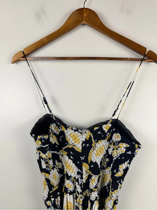 Free people Little Of Your Love Jumpsuit in dark grey floral size medium - Image 6