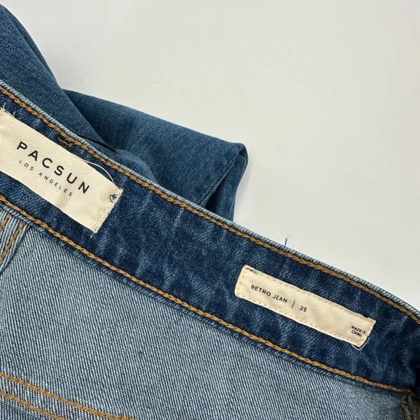 PacSun Retro Jeans Womens 29 Blue Denim Patches Mom High Rise New - Image 5