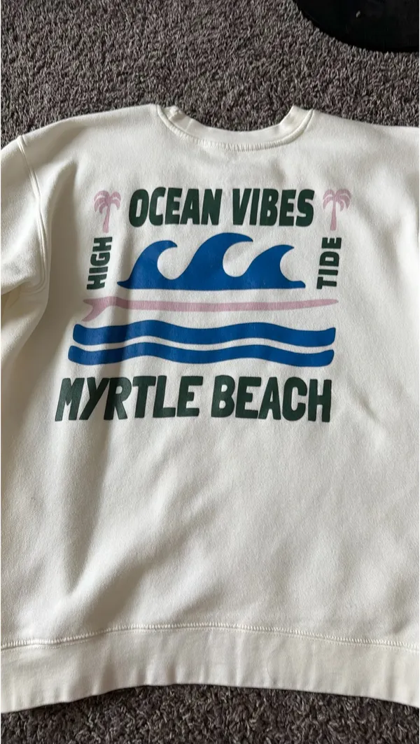 Costal Swell Crewneck Tan Size M - Image 2