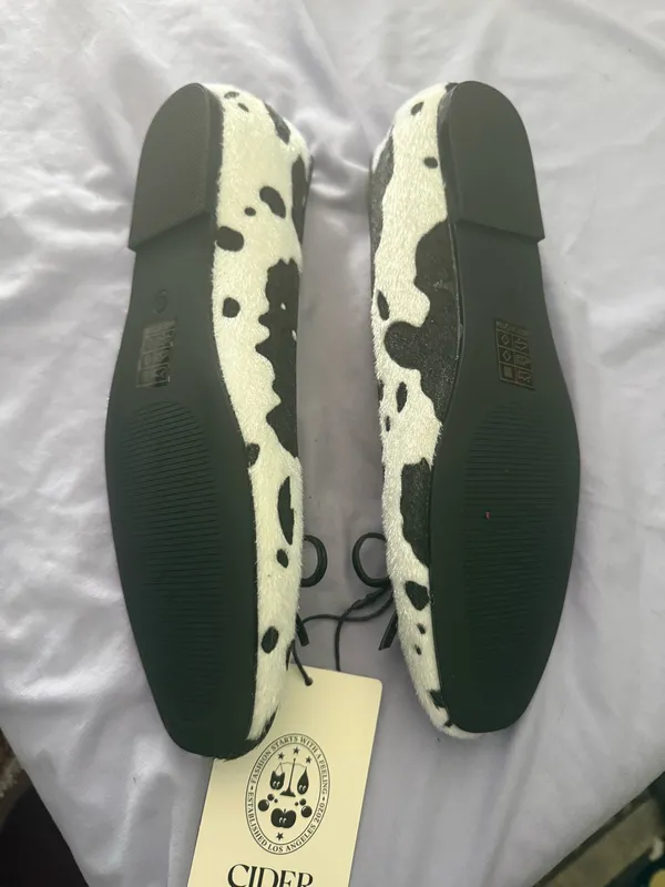 Cider Cow Print Ballet Flats - Image 3