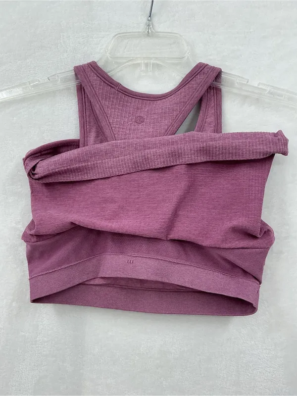 lululemon athletica Ribbed Cropped Tank - Mauve 1149 - Image 5
