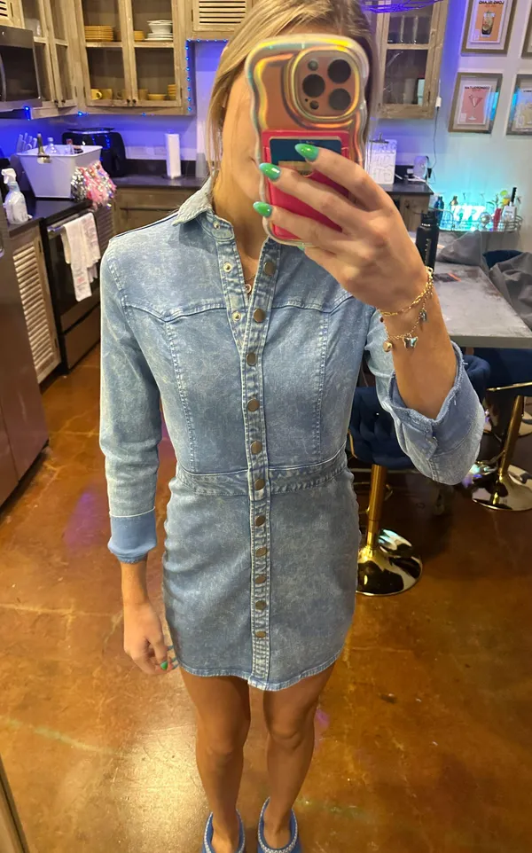 superdown Denim Dress - Image 2