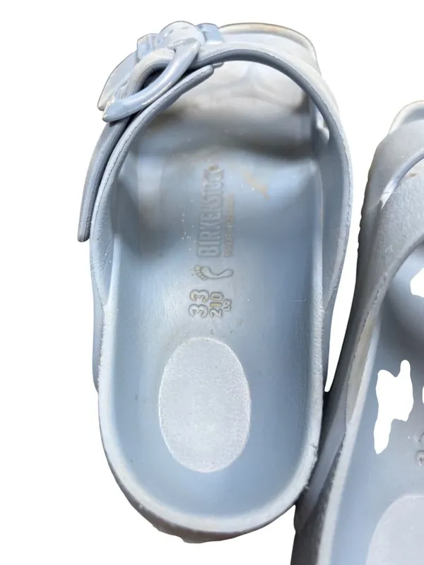 Birkenstock womens blue slip on designer casual sandals sz 33/3.5 SKU 10-520 - Image 9