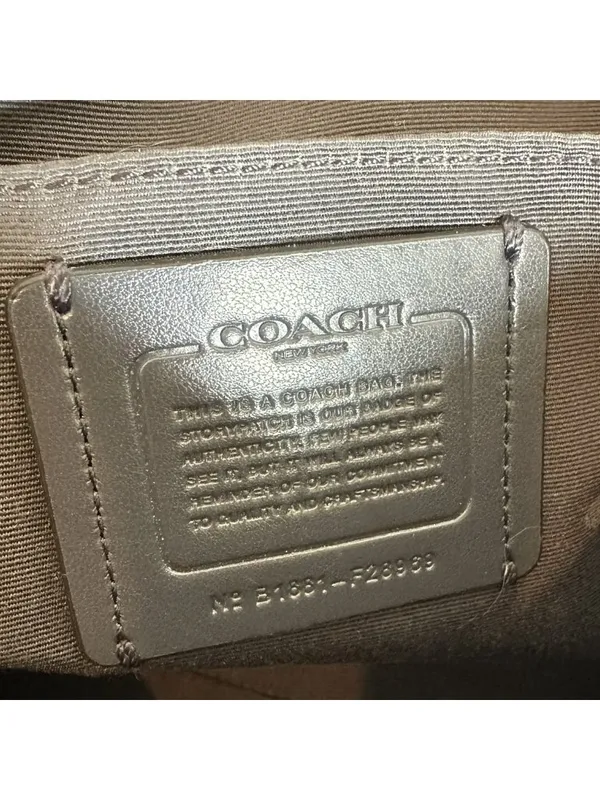 Coach Black Pebbled Leather Bow Detail Carryall Satchel Crossbody Bag F28839 - Image 8