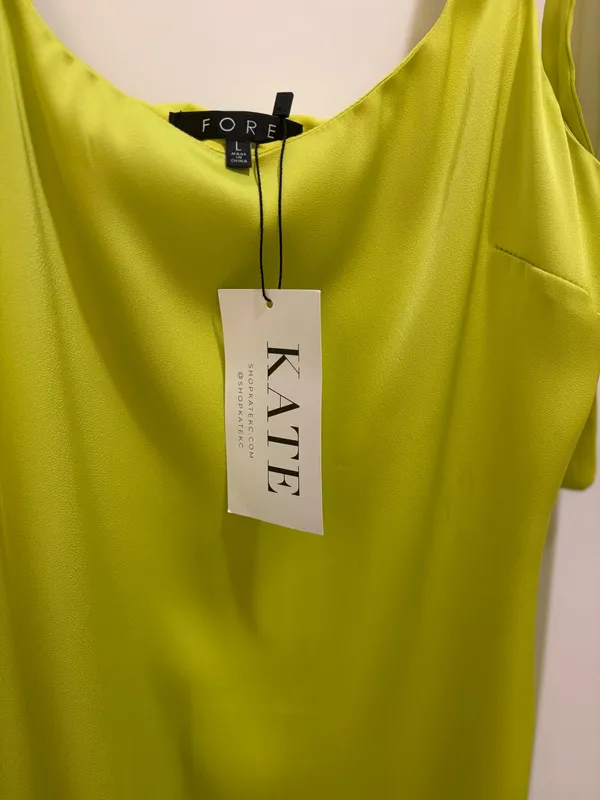Boutique Lime Green FORE Dress - Image 5