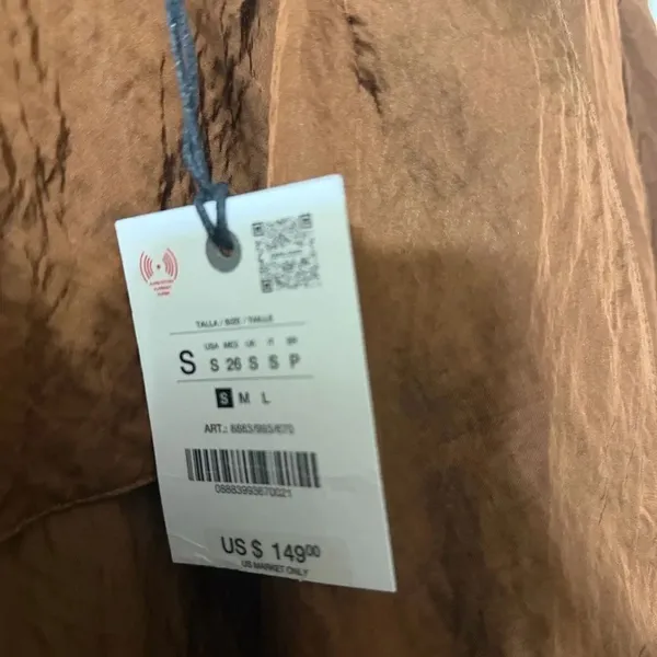 Zara Brown Belted Wrap Kimono Oversized Jacket(Size Small) - Image 13