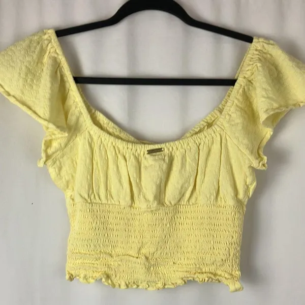 Billa Bong yellow cropped top woman’s size large - Image 8