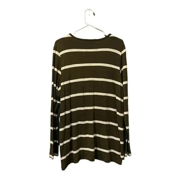 Womens Banana Republic Fitted‎ Hi-Low Tee Long Sleeve Split Hem Logo - Image 4
