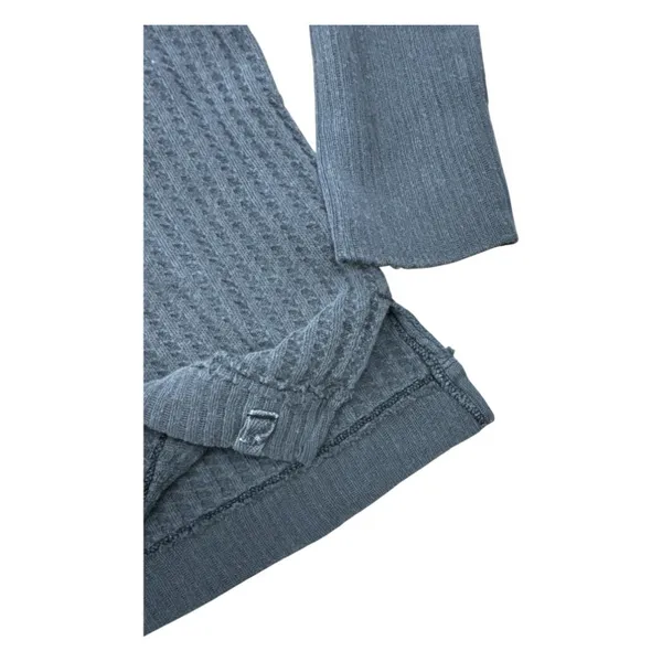 Free People We The Free New Magic Thermal‎ Top Gray XS Waffle Knit Pullover Boho - Image 7